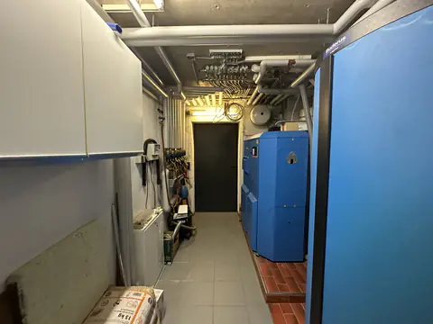 Heizungsraum mit der Pelletheizung